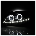Toyota Corolla 09-10 Strålkastare Projektor - LED Halo - DRL - Svarta Spyder Auto
