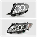 Toyota Corolla 09-10 Strålkastare Projektor - LED Halo - DRL - Röktonade Spyder Auto