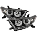 Toyota Highlander 11-13 Strålkastare Projektor - 3D DRL - Svarta Spyder Auto