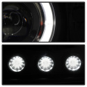 Toyota Land Cruiser 08-11 Strålkastare Projektor - LED Halo Svarta Spyder Auto