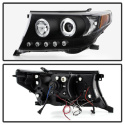 Toyota Land Cruiser 08-11 Strålkastare Projektor - LED Halo Svarta Spyder Auto