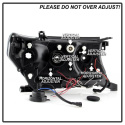 Toyota Land Cruiser 08-11 Strålkastare Projektor - LED Halo Svarta Spyder Auto