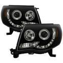 Toyota Tacoma 05-11 Strålkastare Projektor LED (Utbytbara LEDs) - Svarta Röktonade Spyder Auto