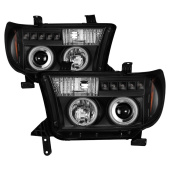 PRO-YD-TTU07-CCFL-BK Toyota Tundra 07-13 / Toyota Sequoia 08-13 Strålkastare Projektor - Eliminerar AFS-funktionen LED (Utbytbara LEDs) - Svarta Spyde