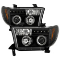 Toyota Tundra 07-13 / Toyota Sequoia 08-13 Strålkastare Projektor - Eliminerar AFS-funktionen - LED Halo Svarta Spyder Auto