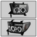 Toyota Tundra 07-13 / Toyota Sequoia 08-13 Strålkastare Projektor - Eliminerar AFS-funktionen - LED Halo Röktonade Spyder Auto