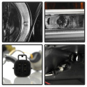 Toyota Yaris 07-11 4Dr Strålkastare Projektor - LED Halo - DRL - Svarta Spyder Auto