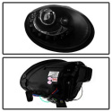 Volkswagen Beetle 06-10 Strålkastare Projektor - DRL LED - Svarta Spyder Auto