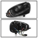 Volkswagen GTI 06-09 / Jetta 06-09 / Rabbit 06-09 Strålkastare Projektor (Passar ej R32) - Xenon/HID DRL - Svarta Spyder Auto