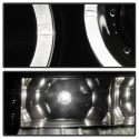 Volkswagen GTI 06-09 / Jetta 06-09 / Rabbit 06-09 Strålkastare Projektor (Passar ej R32) - Halogen LED Halo - DRL - Svarta Spyder Auto