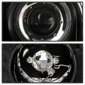 Volkswagen GTI 06-09 / Jetta 06-09 / Rabbit 06-09 Strålkastare Projektor (Passar ej R32) - Halogen LED Halo - DRL - Svarta Spyder Auto