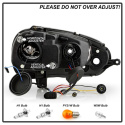 Volkswagen GTI 06-09 / Jetta 06-09 / Rabbit 06-09 Strålkastare Projektor (Passar ej R32) - Halogen LED Halo - DRL - Svarta Spyder Auto