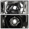 Volkswagen Golf VII 14-16 Strålkastare Projektor - DRL LED - Svarta Stripe - Svarta Spyder Auto