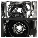 Volkswagen Golf VII 14-19 Strålkastare Projektor - DRL LED - Röda Stripe - Svarta Spyder Auto