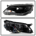 Volkswagen Tiguan 09-11 Strålkastare Projektor - DRL - Svarta Spyder Auto