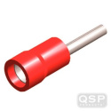 Kabelskor \'\'Pin\'\' Isolerade Hane Röd (5st) QSP Products