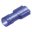 Kabelskor \'\'Hane\'\' Isolerade - 6,3mm - Blå (5st) QSP Products