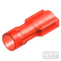 Kabelskor \'\'Hane\'\' Isolerade - 6,3mm - Röd (5st) QSP Products