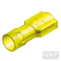 Kabelskor \'\'Hane\'\' Isolerade - 6,3mm - Gul (5st) QSP Products