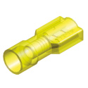Kabelskor \'\'Hane\'\' Isolerade - 6,3mm - Gul (5st) QSP Products