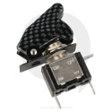 Flygplansswitch Kolfiberlook Lock / Röd-LED QSP Products