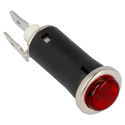Varningslampa Röd - 12v-Lampa / Chromad Bas QSP Products