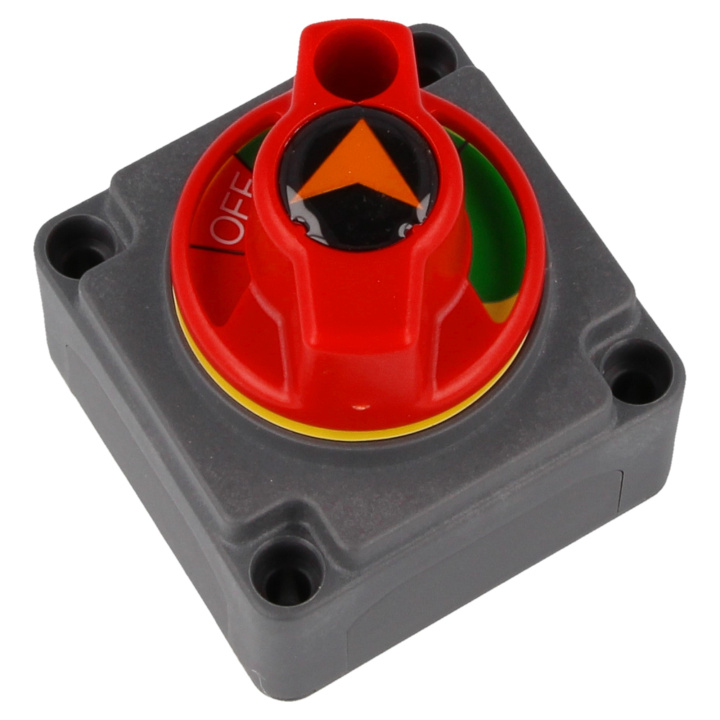 QE6021 Strömswitch Dubbla Batterier - Röd/Grå QSP Products