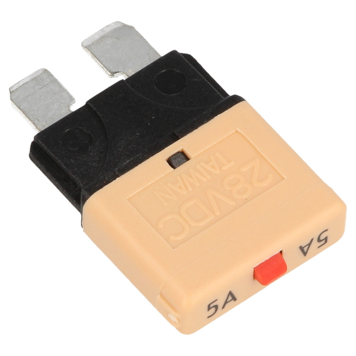 QE8001-5A Säkring Återställningsbar - 5A - Ljusbrun QSP Products