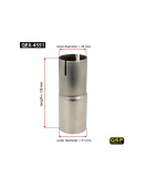 QEX-4551 45-51mm Rostfritt Stål Reducering Avgasrör QSP (2)