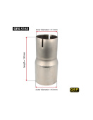 QEX-5163 51-63mm Rostfritt Stål Reducering Avgasrör QSP (2)