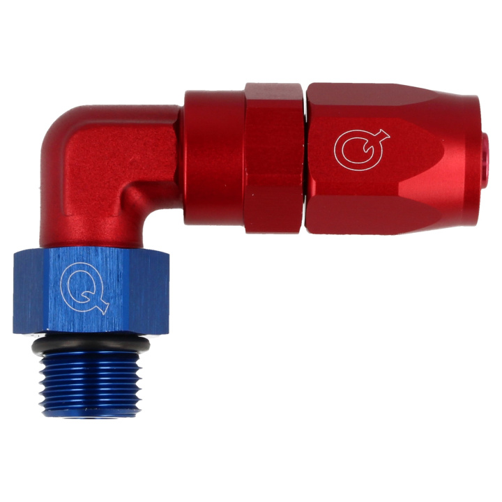 Slanganslutning 90° (AN6) - O-ring (AN8) QSP Products i gruppen Universala produkter hos DDESIGN Scandinavia AB (QG1490-06-08)