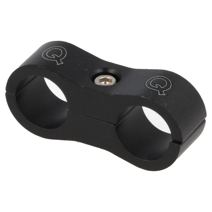 QG210-0608Z Slanghållare/avdelare AN6 Rostfritt + AN8 PTFE - Svart QSP