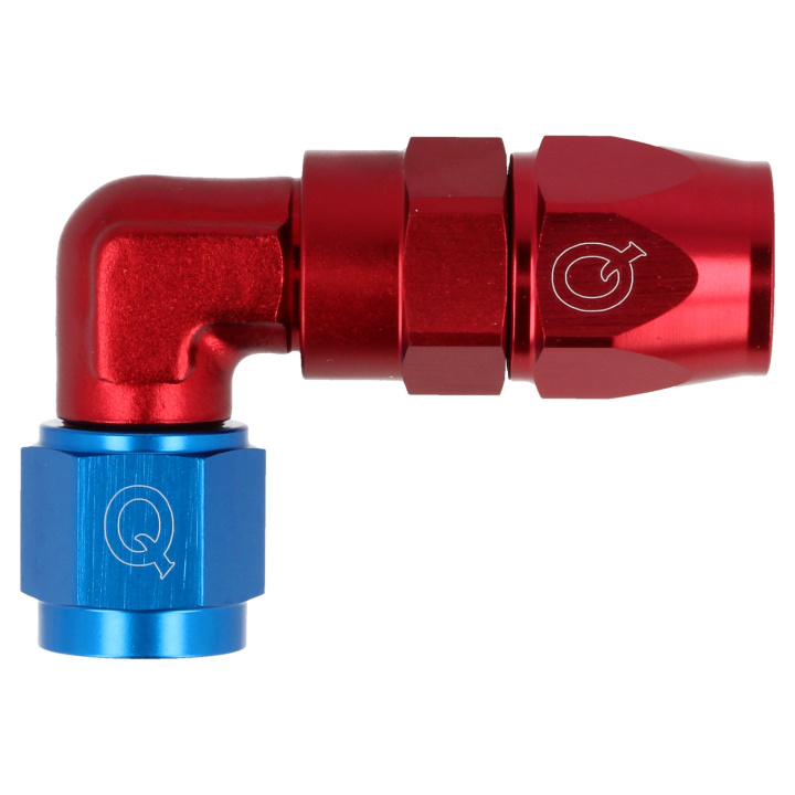 QG6090F-08 90° AN8 – Smidd PTFE Slangände QSP