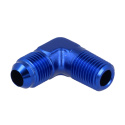 AN4-1/4\'\' NPT 90° Hane Adapter - Blå QSP