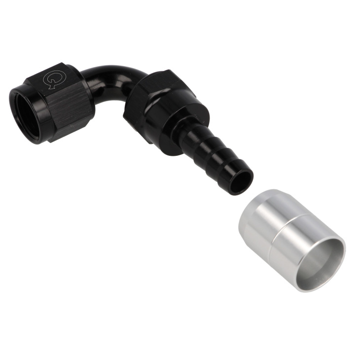Krimp Slanganslutning 90° AN10 QSP Products i gruppen Universala produkter hos DDESIGN Scandinavia AB (QGCR-9010)