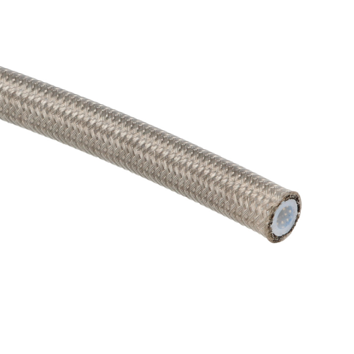 QGSSPTFE04-CLEAR AN4 Stålomspunnen PTFE Teflonslang PVC-överdrag QSP