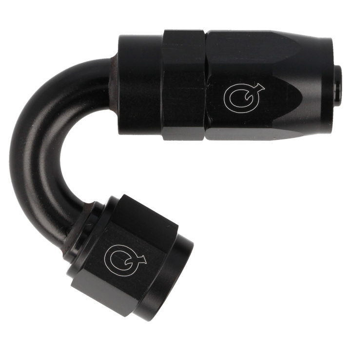 QGZ236-1510 150° AN10 Slangände - Svart QSP