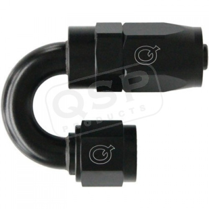 QGZ236-1804 180° AN4 Slangände - Svart QSP