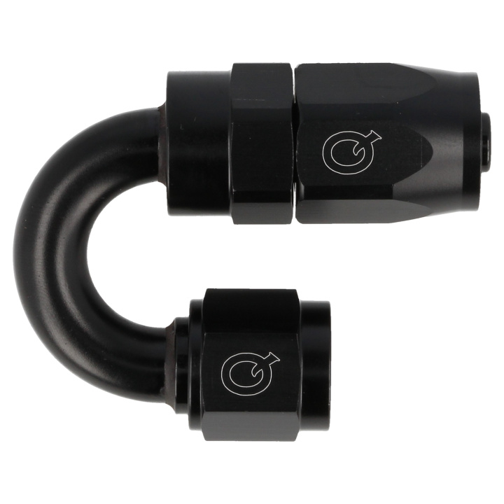 QGZ236-1804 180° AN4 Slangände - Svart QSP