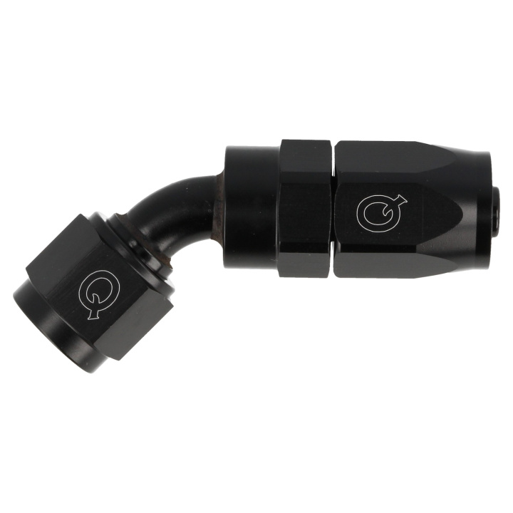 QGZ236-4504 45° AN4 Slangände - Svart QSP