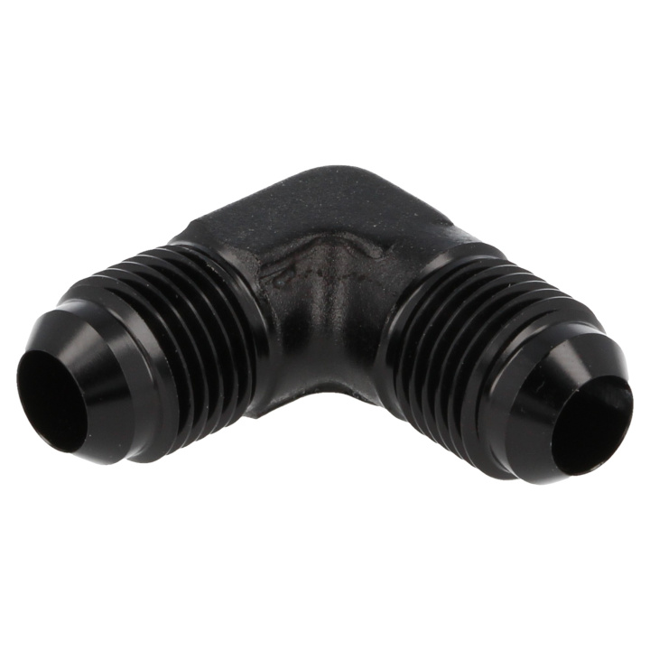QGZ821-08 90° AN8 Adapter Hane/Hane - Svart QSP