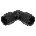 AN6 90° Adapter Hona / Hona Vridbar – Svart QSP