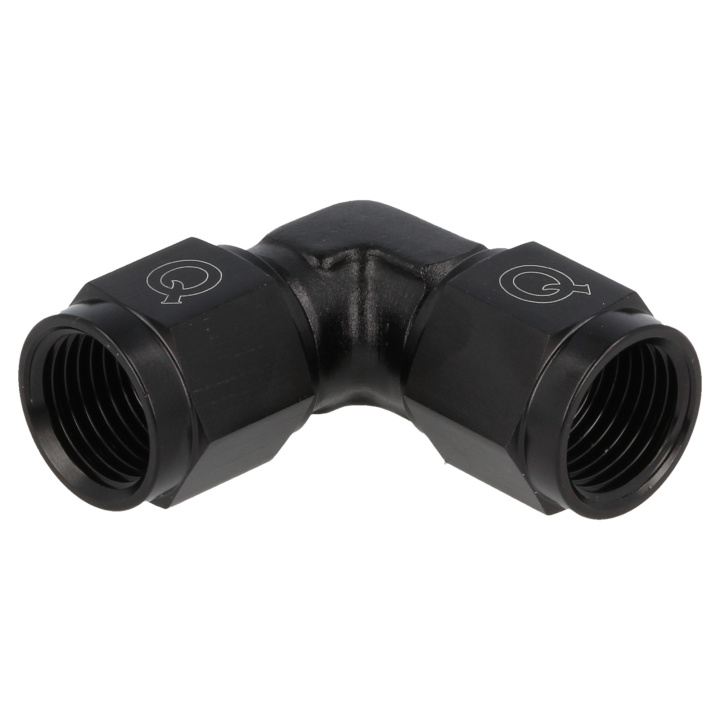 QGZ9341-06 AN6 90° Adapter Hona / Hona Vridbar – Svart QSP