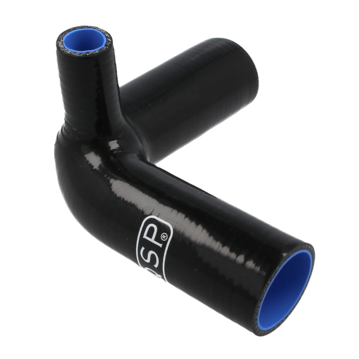 Silikonslang med Anslutning 90° - 38mm (19mm Anslutning) - Svart QSP Products i gruppen Universala produkter hos DDESIGN Scandinavia AB (QHET90-38BLK)
