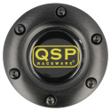 QSP Tutknapp med ring Svart