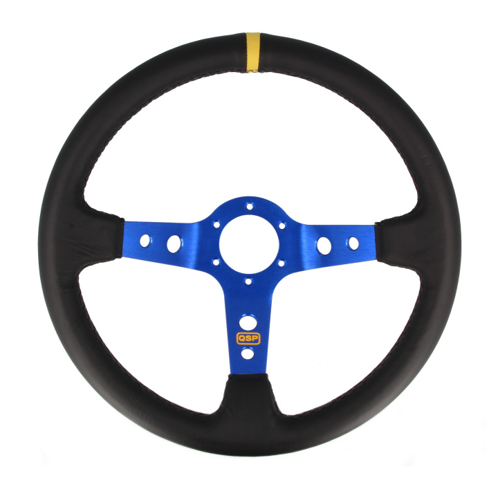 QS.L90B3 Läderratt 90mm Djup 3-Ekrad, Blå QSP Products