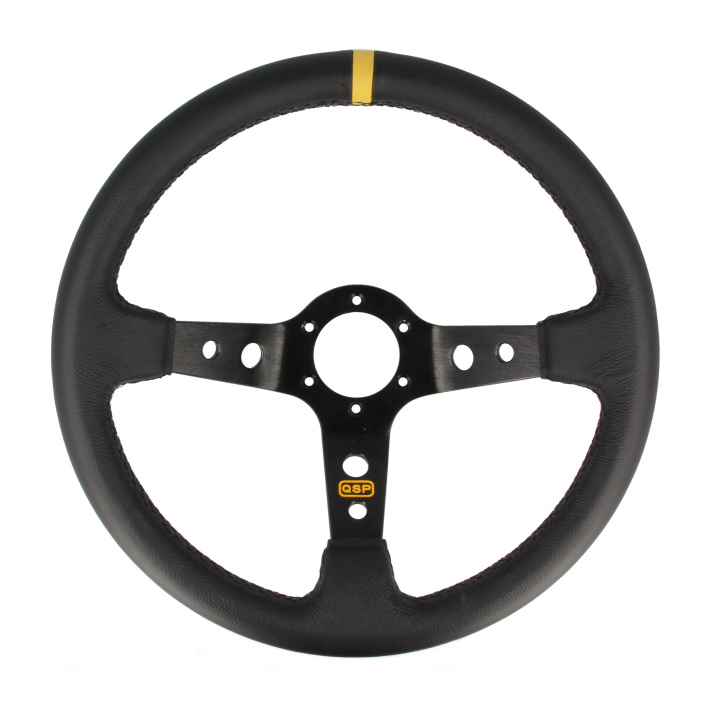 QS.L90Z3 Läderratt 90mm Djup 3-Ekrad, Svart QSP Products