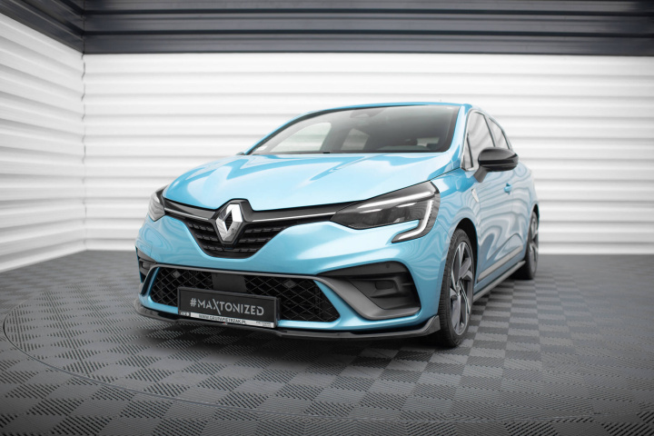 Renault Clio R.S. Line Mk5 2019-2023 Frontläpp / Frontsplitter V.1 Maxton Design i gruppen Välj bilmodell / Renault / Clio 5 2019+ hos DDESIGN Scandinavia AB (RE-CL-5-RSLINE-FD1G)