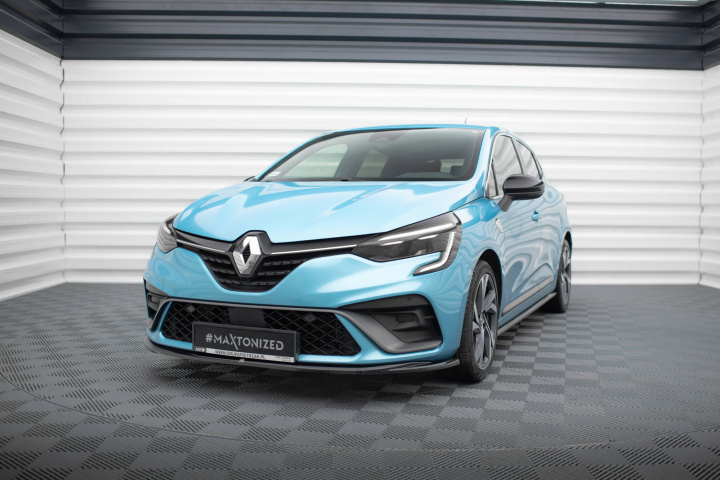 Renault Clio R.S. Line Mk5 2019-2023 Frontläpp / Frontsplitter V.2 Maxton Design i gruppen Välj bilmodell / Renault / Clio 5 2019+ hos DDESIGN Scandinavia AB (RE-CL-5-RSLINE-FD2G)