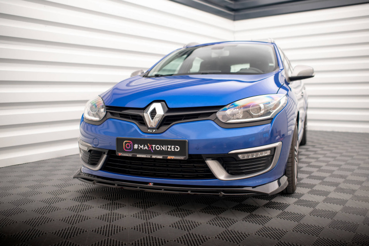 Renault Megane GT-Line Grandtour MK3 Facelift 2013-2016 Frontläpp / Frontsplitter Maxton Design i gruppen Välj bilmodell / Renault / Megane 08-16 / Styling hos DDESIGN Scandinavia AB (RE-ME-3F-GT-K-FD1G-FD1RG)